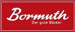 Red logo for Bormuth, "Der gute Bäcker" (The Good Baker) in white script and sans-serif text.